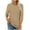 Khaki, variant on Diufon Womens Tops 3/4 Sleeve Dressy Casual Soft Crewneck Shirts Fall Winter Solid Color Basic Loose Tops