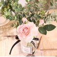 thumbnail image 4 of Juego de flores de simulación de jarrón, flores falsas, flores secas, arreglos florales de seda de plástico, jarrón de vidrio, mueble de TV para sala de estar, decoración de comedor, rosa de eucalipto (un ramo) + jarrón Sailing Electrónica, 4 of 5