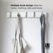 Umbra Flip 5 Hook Wall Mounted Coat Rack White