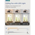 thumbnail image 2 of Ventilador de techo LEDIARY, 50 cm, LED, mando a distancia, color nogal, 110 V, 2 of 7