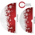 thumbnail image 5 of SKYSONIC Christmas Christmas Tree Skirt Home Decoration Large Round Christmas Tree Skirt for Holiday Party Home Christmas Day Ornaments 47.2 Inch, 5 of 6