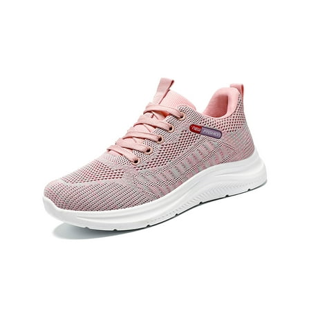 

Sanviglor Women Running Shoe Sport Casual Shoes Breathable Sneakers Travel Lace Up Comfort Fashion Sneaker Lightweight Mesh Trainers Pink 8