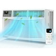 thumbnail image 1 of PhiloDeco 8000 BTU Climatiseur de Fenêtre, Refroidit jusqu'à 350 Pi2, 3 Vitesses de Ventilateur et 4 Modes, Intelligent, Écran d'Affichage DEL, avec Télécommande, 1 of 8