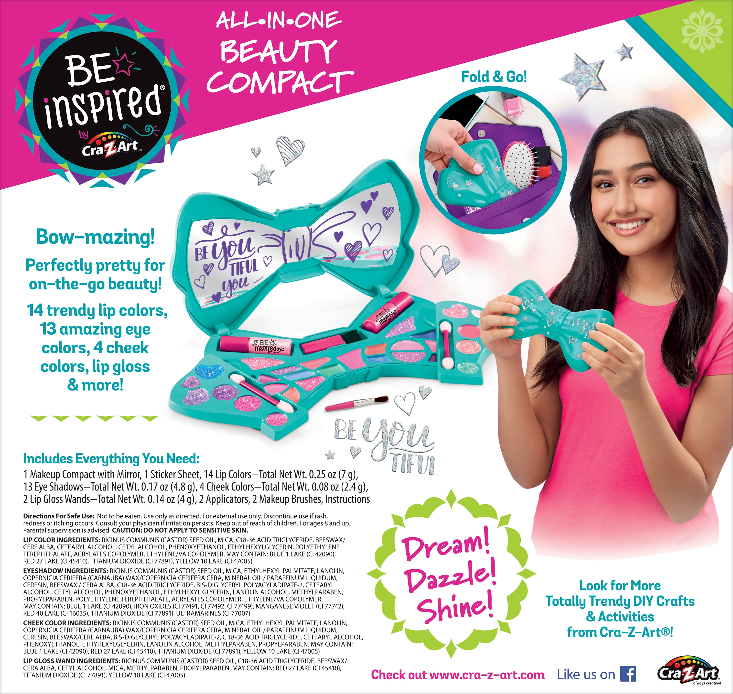 Cra-Z-Art Be Inspired All-in-One Makeup Beauty Compact