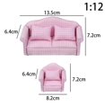 thumbnail image 2 of 1:12 simulada, sofá, sillas, conjunto de sofá, accesorios de decoración para hogar, exquisita, artesanías de Baoblaze Sofá en miniatura, 2 of 8