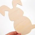 thumbnail image 3 of 8pcs Easter Blank Bunny Wooden Chips Easter Bunny Wood Cutouts Wooden Slices, 3 of 4