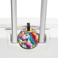 thumbnail image 3 of Robot Unicorn Attack Set of 2pcs PU Leather Round Suitcase Tags with Privacy Cover and Name ID Tag - Ideal for Travel Luggage, Handbags, Backpacks, School Bags, 3 of 6