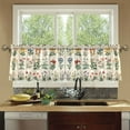 thumbnail image 4 of Yayeee Kitchen Curtains Set of 2 Light Filtering 57"x24" Over Sink Window Panels, Red Floral, 4 of 7