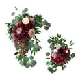 thumbnail image 2 of Arco de flores para boda Mornei, 2 unidades, guirnalda floral, fondo, flores artificiales, rojo y blanco, 2 of 8