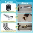 thumbnail image 4 of Fiuion Filtered Shower Head with Handheld 10 Mode High Pressure Shower Heads with Hose, Bracket, Anti-Clog Nozzles and Hard Water Shower Filter, Built-In Power Wash to Clean Tub, Tile & Pets, Silver, 4 of 8