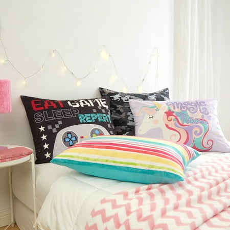 Your Zone Rainbow Soft Mink Bed Pillow, 20 x 26