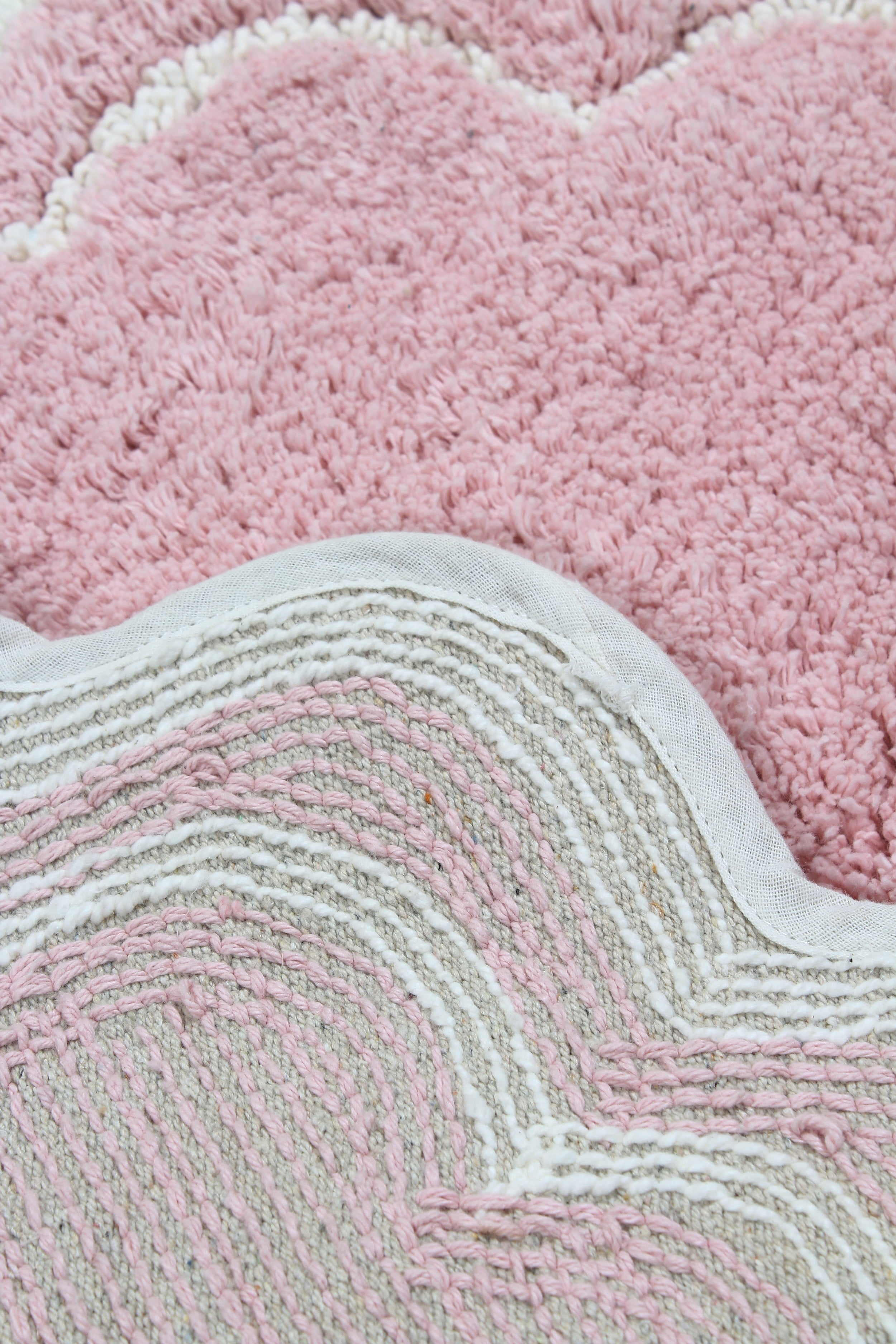 Home Weavers Allure Collection 100% Cotton Non-Slip Bathroom Rug Set Machine Washable Bathroom Rug-17"x24", Bath Rug- 21"x34", Pink Color 2 Piece Bath Carpet set