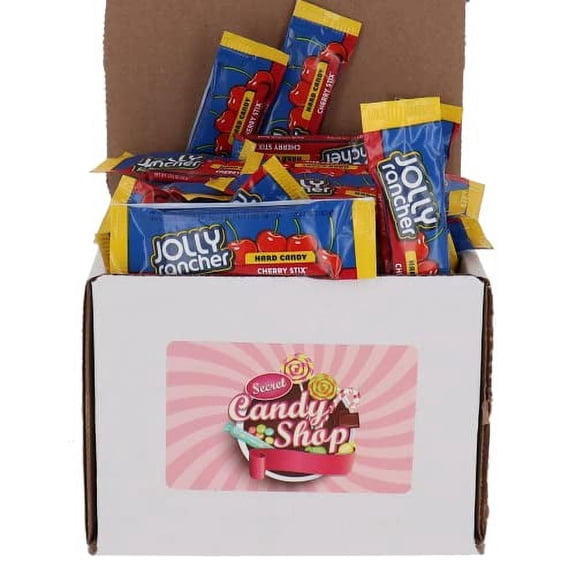 Jolly Rancher Flavor Hard Candy Bulk in Box (Individually Wrapped) (Cherry Sticks, 1lb)