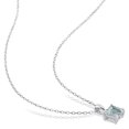 thumbnail image 3 of Everly Women's 4-1/2 Carat T.G.W. Princess-Cut Sky-Blue Topaz Sterling Silver 2-Piece Solitaire Pendant and Stud Earrings Set, 3 of 7