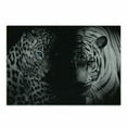 thumbnail image 1 of Leopard Cutting Board, Animal Eyes Aggressive Powerful Wildcat Profile Print Monochrome Design, Decorative Tempered Glass Cutting and Serving Board, Small Size, Black White Blue, by Ambesonne, 1 of 1