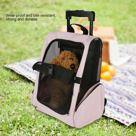 Transport Backpacks Sonew Pet Luggage, Portable Bite Resistant Pet Travel Carrier Bag Rolling Backpack Cat Dog Transporting Luggage Box, Pet Backpack Carrier ()