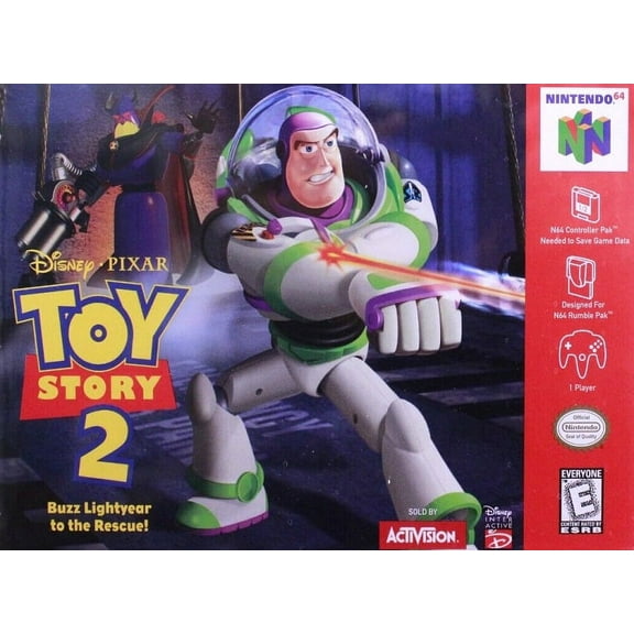 Restored Toy Story 2: Buzz Lightyear to the Rescue (Nintendo 64, 1999) Disney Game (Refurbished)
