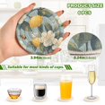 thumbnail image 2 of Yayeee 6 PCS Drink Coasters with Holder Set Woven Absorbent Round Tabletop Hot Pad, Lemon Pattern, 2 of 7
