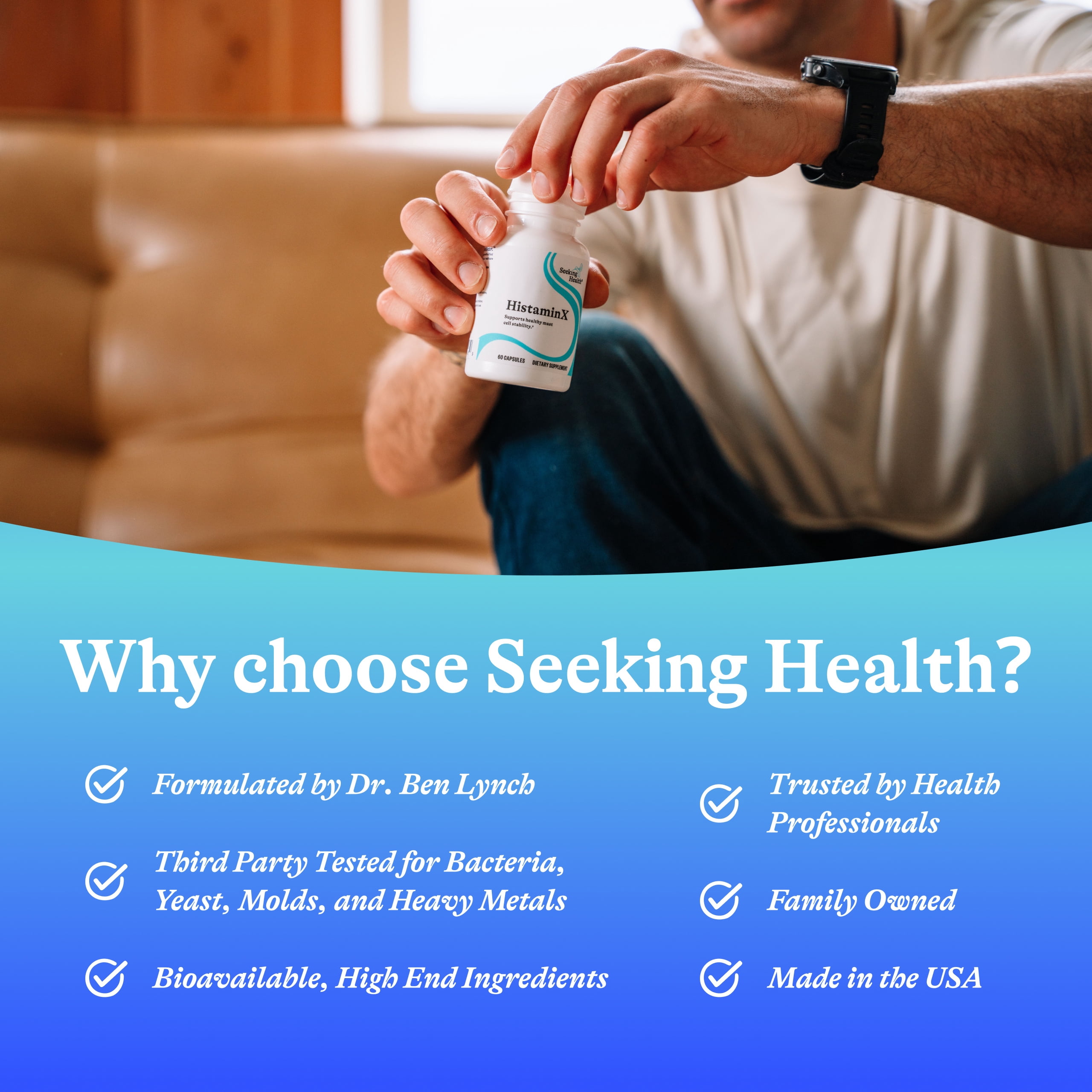 Seeking Health HistaminX - Supplement with Bromelain & Flavonoids - Formula Aids Healthy Swelling Responses & Seasonal Comfort - Support Immune System with Antioxidants - 60 Capsules