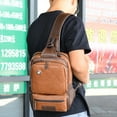 thumbnail image 1 of bandolera para hombre bandolera antirrobo para acampar ejercicio al Viajar , Marrón Salvador Bolsos bandolera para hombre, 1 of 10