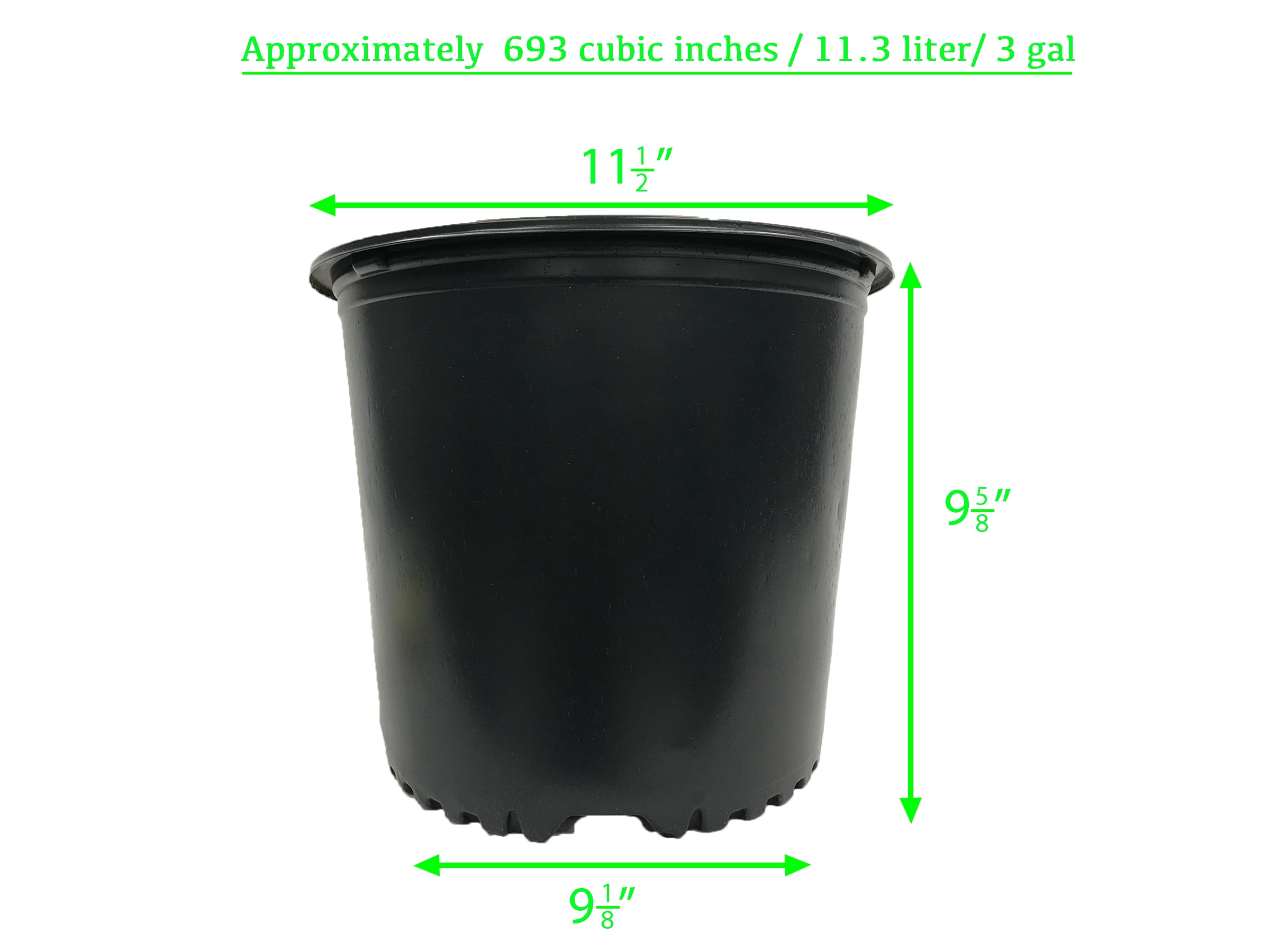 Plastic Garden Nursery Pots, Set of 20
