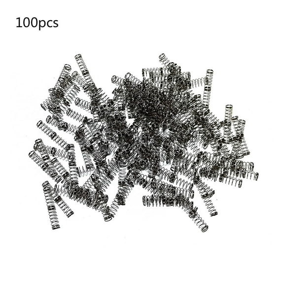 100 Piece Spring Assortment Set | Zinc Plated Compression and Extension Springs for Mechanical Keyboard