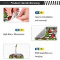 thumbnail image 4 of Coolnut Kiwi Strawberry Sink Splash Guard for Faucet 2 Packs Faucet Absorbent Mats, Summer Fruits Faucet Handle Drip Catcher Quickly Drying Mat for Kitchen Counter Bathroom, 14.9"x5.5", 4 of 7