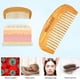 thumbnail image 3 of Mini peine de madera natural portátil en forma de media luna de bambú peine antiestático Tmvgtek cuidado belleza, 3 of 9