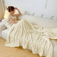 thumbnail image 6 of Wuztai Ribbed Fleece Throw Blanket Soft, Warm Couch Bed Cover Microfiber, Cozy Striped Sofa Blanket All Season, 6 of 6