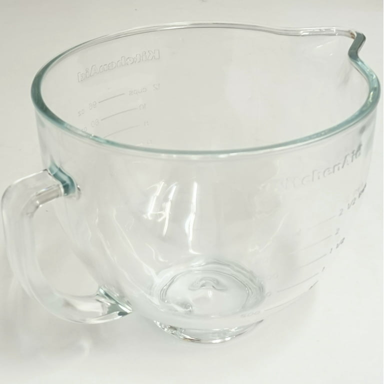 5 QT Glass Mixer Bowl replaces KitchenAid, W10154769