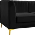 thumbnail image 5 of Meridian Furniture Alina Black Velvet Modular Sectional, 5 of 19