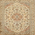 thumbnail image 1 of Ahgly Company Machine Washable Indoor Square Traditional Brown Gold Area Rugs, 6' Square, 1 of 7