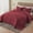 Burgundy, variant on Oversized Cal King Bedspread 120x120 Lightweight Quilted Coverlet Set 3 Pieces 1 Quilt 2 Pillow Shams Soft Denim Luxury Bedding