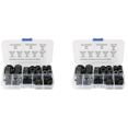 thumbnail image 1 of 960 Pcs Nylon Flat Round Washers Gaskets Spacers Assortment Set for Screw Bolt(Black), 1 of 7