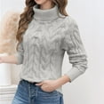 thumbnail image 2 of UAMVSH Turtleneck Tops for Women Soft Warm Long Sleeve Pullover Trendy Casual Cable Knit Sweaters Fall Winter Clothes, 2 of 7