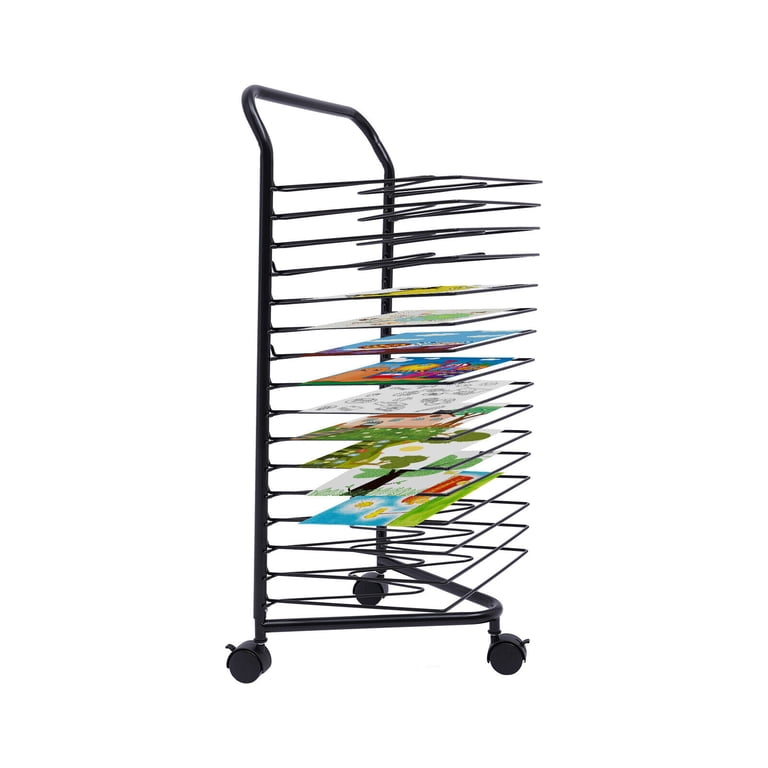 Framed Art Falling In Art Rolling Print Rack - Heavy Duty 170lb ...