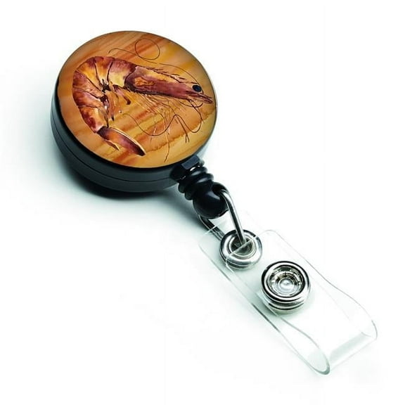 Carolines Treasures 8140BR Shrimp Retractable Badge Reel