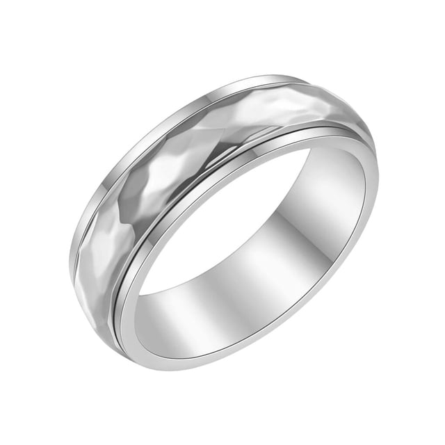 Qarigey Anillo ligero duradero rombo anillos de dedo extraíble pulido resistente Color sólido joyería hombres regalo adulto Festival Ropa, zapatos y accesorios Miscelánea 10 colores de acero Qarigey AP014858-05