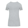 thumbnail image 5 of ACTIVE UNIFORMS SCRUBS Women's Short Sleeve Round-Neck T-Shirt Under Scrub (Heather Grey, XX-Large), 5 of 6
