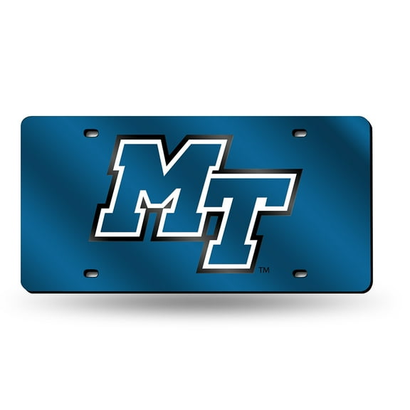 Middle Tennessee Blue Raiders Blue Mirrored Laser Cut License Plate Laser Tag