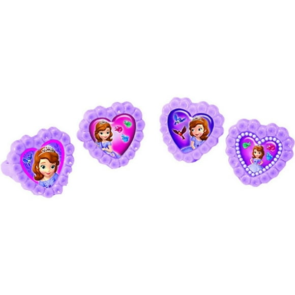 Sofia The First Bague en Plastique (Lot de 4)