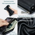 thumbnail image 4 of HAXQL Joyfullygo Wallet, Unisex Pebble Leather Wallet, Relevantk Womens Genuine Soft Leather Small Purses Ladies Billfold, 4 of 7