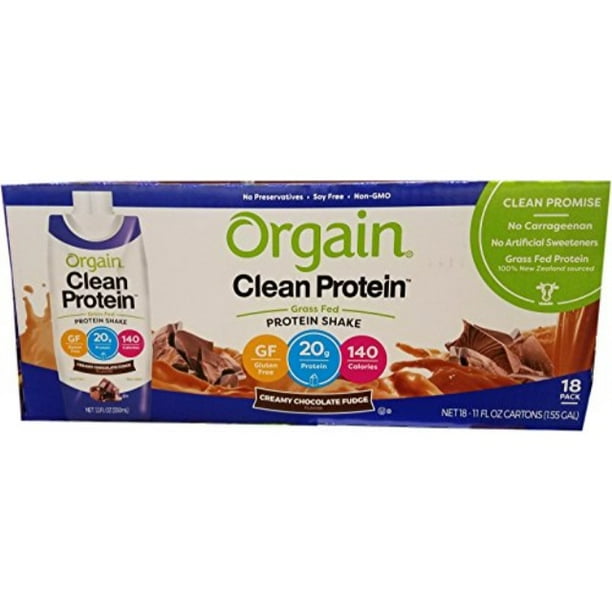 orgain clean protein shake chocolate, 198 fluid ounce