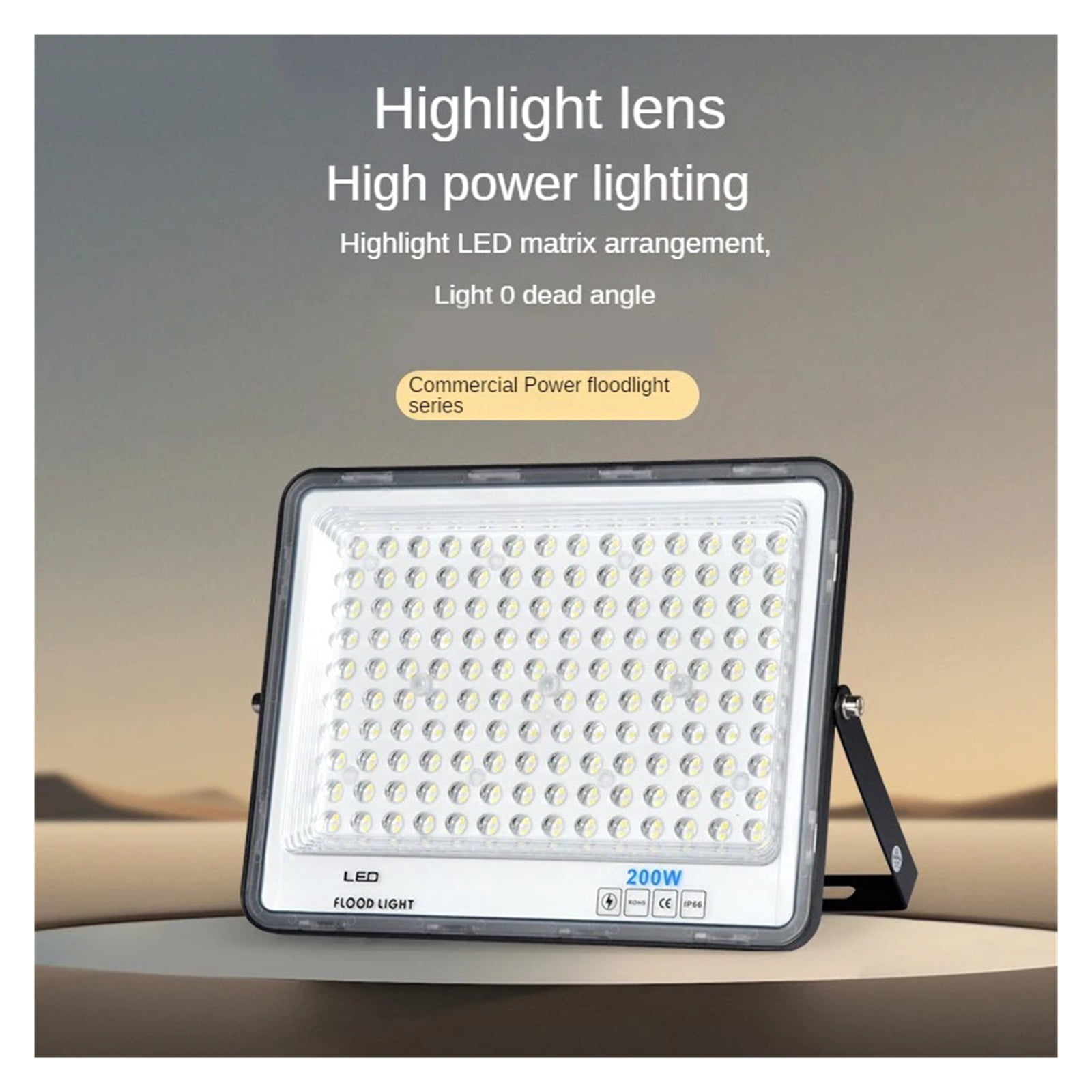 High Brightness LED Flood Light 50W 100W 200W Waterproof IP66 Reflector Floodlight Spotlight Outdoor Wall Street Lamp - Wide Angle Beam