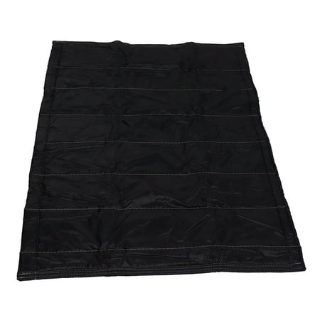 

Fireplace Blanket Black Oxford Fabric 2 Layers Cotton Hook and Loop Fireplace Draft Stopper for Home Indoor Winter 45x34in