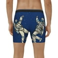 thumbnail image 4 of Salouo Disco party Astronaut Dancing Pattern Men's Boxer Briefs, Soft & Breathable Underwear Elastic Waistband Briefs for Men,1-Pack, 4 of 7