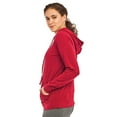 thumbnail image 4 of Women's Lightweight Cotton Single Jersey Active Pullover Hoodie Sweatshirt, Red S, 1 Pack, 4 of 4