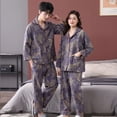 thumbnail image 1 of Pijama de algodón de primavera y otoño para mujer, de algodón, de doble capa, de hilo jacquard, de manga larga, de talla grande, para el hogar, se puede usar al aire libre, 1 of 6