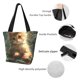 thumbnail image 4 of Fotbe Cute Kitten Water Lilies Bolsa de Playa con Estampado, Bolsa de Hombro, Bolsa de Mano Espaciosa, Bolsa de Viaje Ligera, Bolsa de Compras Versátil, 4 of 6