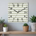 thumbnail image 6 of Boho Sage Green Stripe Wooden Wall Clock Silent Non Ticking, Abstract Geometric White Minimalist Square Wall Clocks Battery Operated, Decor Clock for Home Office, Living Room, Kitchen, 12 Inch, 6 of 9